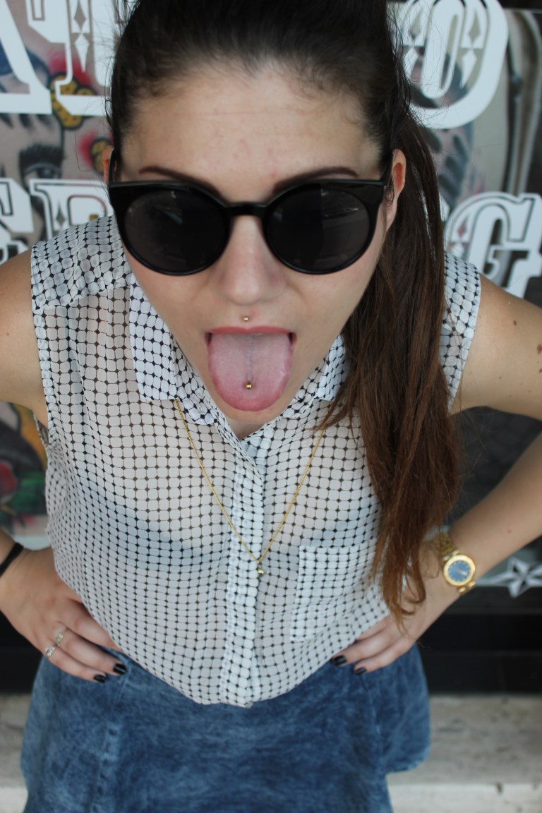 medusa e tongue piercing guariti